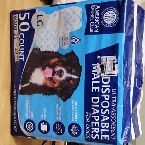 American Kennel Club Blue Disposable Male Dog Diapers